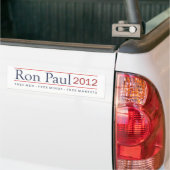 Ron Paul 2012 Free Mannen Free Minds Free Markets Bumpersticker (Op Truck)