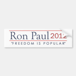 Ron Paul 2012 Freedom is populair Bumpersticker