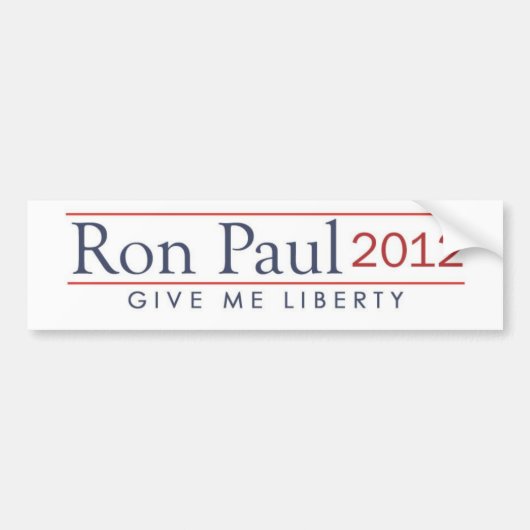 ron_paul_2012_Geef_me_liberty Bumpersticker (Voorkant)