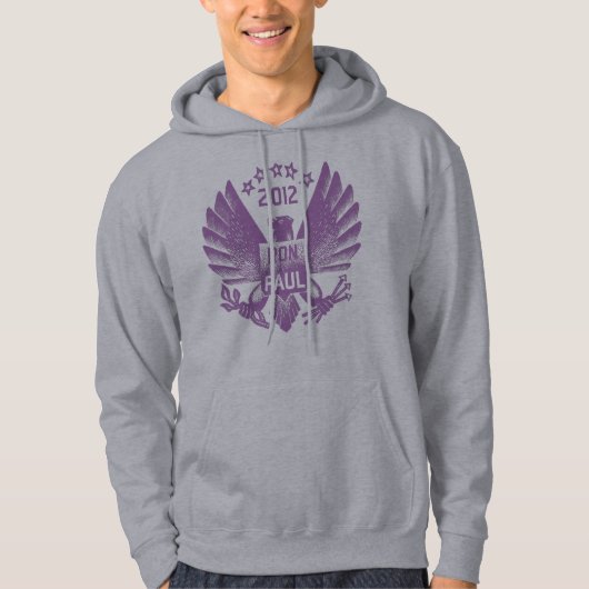 Ron Paul 2012 Grape Eagle Hoodie (Voorkant)