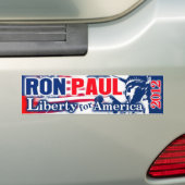 RON PAUL 2012 LIBERTY for AMERICA Bumpersticker (Op auto)