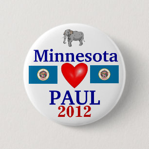 Ron Paul 2012 Minnesota Ronde Button 5,7 Cm