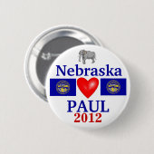 Ron Paul 2012 Nebraska Ronde Button 5,7 Cm (Voorkant /achterkant)