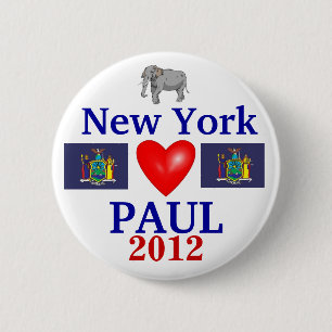 Ron Paul 2012 New York Ronde Button 5,7 Cm