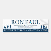 Ron Paul 2012 - Ondersteuning van de troepen Bumpersticker (Voorkant)