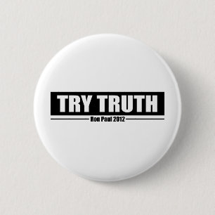 Ron Paul 2012: Probeer de waarheid Ronde Button 5,7 Cm