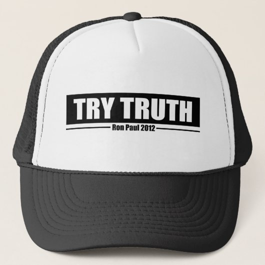 Ron Paul 2012: Probeer de waarheid Trucker Pet (Voorkant)