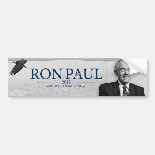 Ron Paul 2012 RESTORE AMERICA NU Bumpersticker (Voorkant)