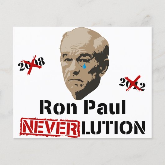 Ron Paul 2012 Revolution Neverlution Flyer (Voorkant)