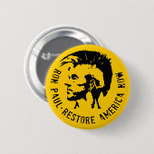 Ron Paul 2012 Ronde Button 5,7 Cm (Voorkant /achterkant)