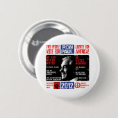 Ron Paul 2012 Ronde Button 5,7 Cm (Voorkant /achterkant)