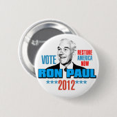 Ron Paul 2012 Ronde Button 5,7 Cm (Voorkant /achterkant)