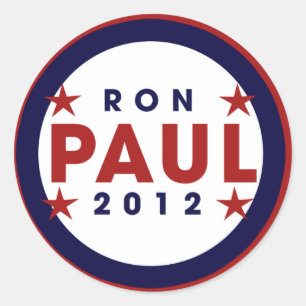 Ron Paul 2012 Ronde Sticker