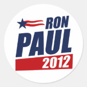 RON PAUL 2012 RONDE STICKER (Voorkant)