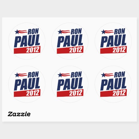 RON PAUL 2012 RONDE STICKER (Vel)