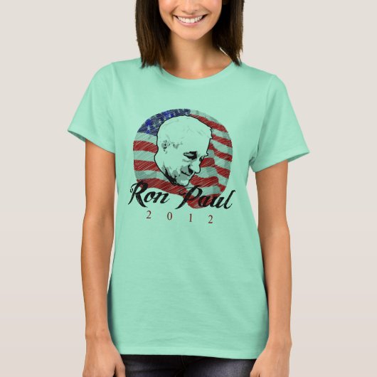 Ron Paul 2012 Sketch Design T-shirt (Voorkant)