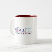 Ron Paul 2012 Tweekleurige Koffiemok (Voorkant links)