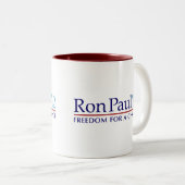 Ron Paul 2012 Tweekleurige Koffiemok (Voorkant rechts)