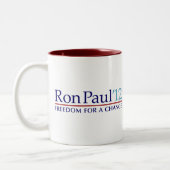 Ron Paul 2012 Tweekleurige Koffiemok (Links)