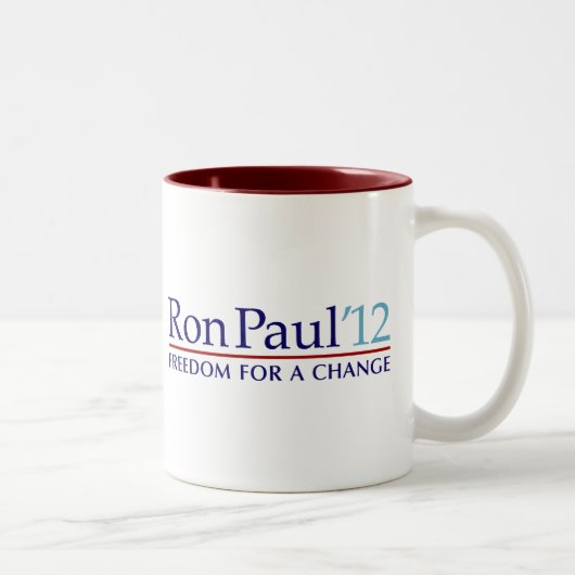 Ron Paul 2012 Tweekleurige Koffiemok (Rechts)