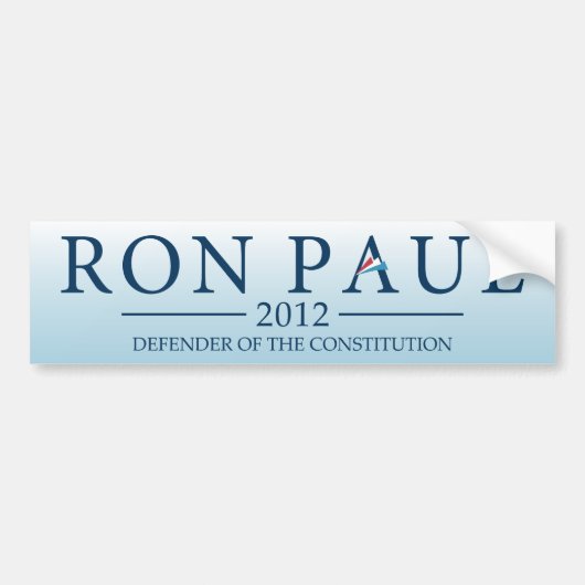 Ron Paul 2012 - Verdediger van de Grondwet Bumpersticker (Voorkant)