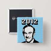 Ron Paul 2012 Vierkante Button 5,1 Cm (Voorkant /achterkant)