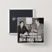 RON PAUL 2012 VIERKANTE BUTTON 5,1 CM (Voorkant /achterkant)