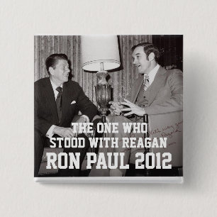 RON PAUL 2012 VIERKANTE BUTTON 5,1 CM