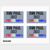 Ron Paul 2012, voor de 99% Rechthoekige Sticker (Vel)