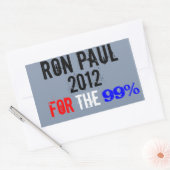 Ron Paul 2012, voor de 99% Rechthoekige Sticker (Envelop)