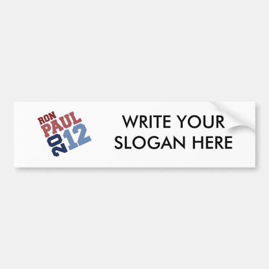 RON PAUL 2012 ZWAAIT BUMPERSTICKER (Voorkant)