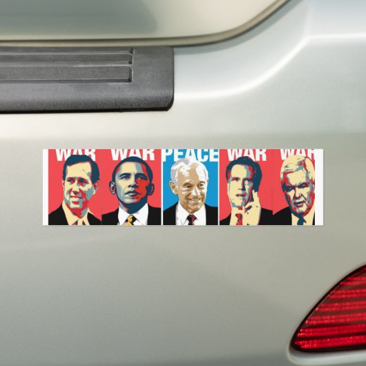 Ron Paul Anti-War Bumpersticker (Op auto)