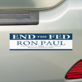 Ron Paul Beëindig De Fed 2012 Bumpersticker (Op auto)