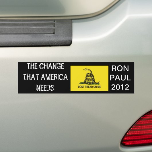 Ron Paul Bumpersticker (Op auto)