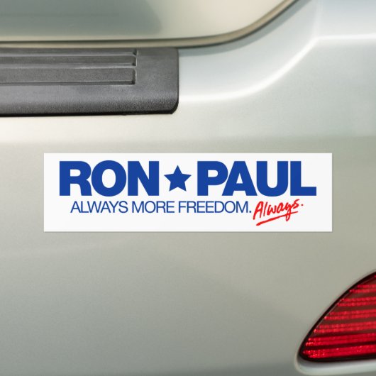 Ron Paul Bumpersticker (Op auto)