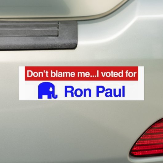 Ron Paul Bumpersticker (Op auto)
