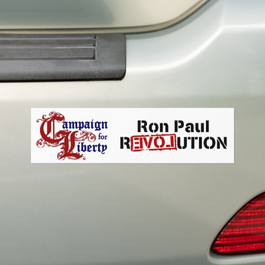 Ron Paul Campaign for Liberty Revolution Bumpersticker (Op auto)
