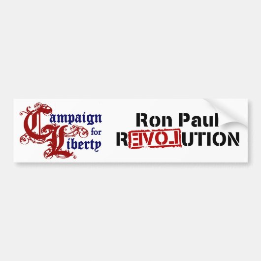 Ron Paul Campaign for Liberty Revolution Bumpersticker (Voorkant)