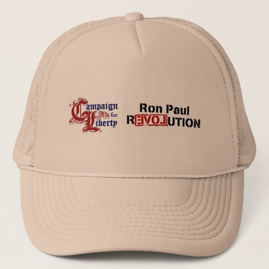 Ron Paul Campaign for Liberty Revolution Trucker Pet (Voorkant)