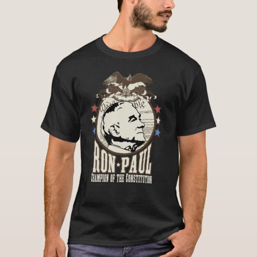 Ron Paul Champion van de Grondwet T-shirt (Voorkant)