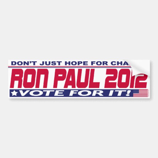 Ron Paul Change Bumpersticker (Voorkant)