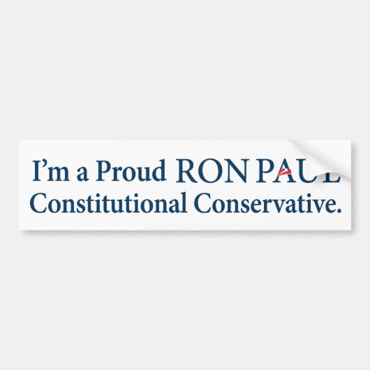 Ron Paul Conservative Bumpersticker (Voorkant)