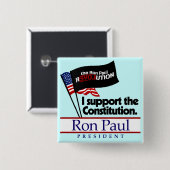Ron Paul Constitutionele Button (Voorkant /achterkant)