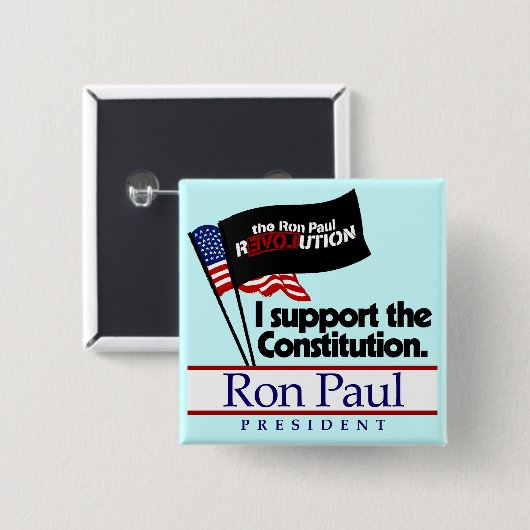 Ron Paul Constitutionele Button (Voorkant /achterkant)