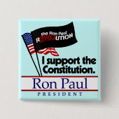Ron Paul Constitutionele Button (Voorkant)