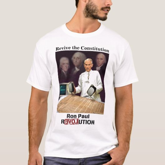 Ron Paul: de grondwet nieuw leven inblazen T-shirt (Voorkant)