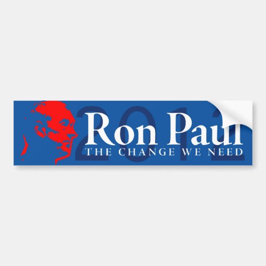 Ron Paul - de verandering die we nodig hebben Bumpersticker (Voorkant)