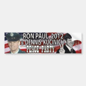 Ron Paul & Dennis Kucinich 2012 Peace Party Bumpersticker (Voorkant)