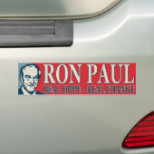 Ron Paul: Echte hoop - Echte verandering Bumpersticker (Op auto)
