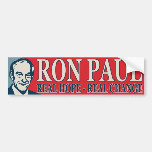 Ron Paul: Echte hoop - Echte verandering Bumpersticker (Voorkant)